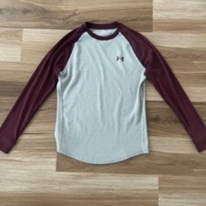 Under Armour Maroon and Grey Long Sleeve Shirt.  Very Comfortable.
